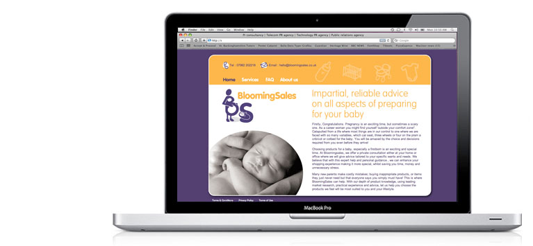 Blooming Sales website design