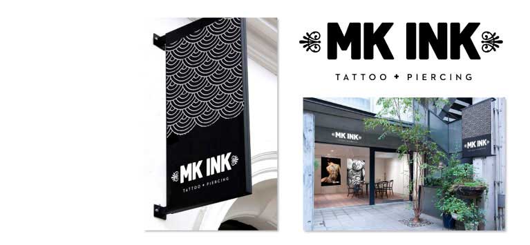  street image of most tattoo shops Zinc designed a logo and brand image 