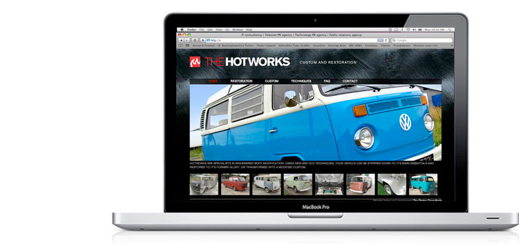 The Hotworks Website design 